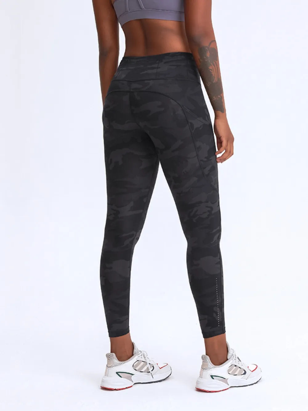 Millennia Wide Waistband Leggings with Pockets - Premium Leggings from Trendsi - Just $67.08! Shop now at Handbags Specialist Headquarter