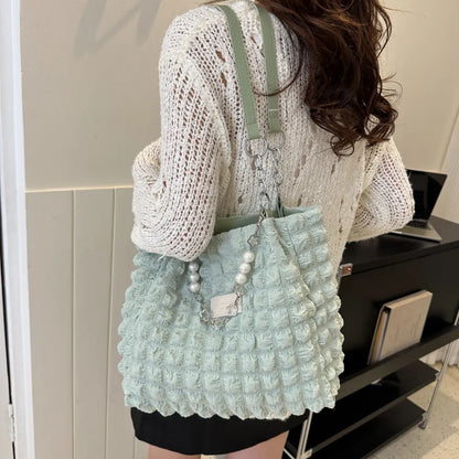 Cloud Puffy Polyester Tote Bag - Premium Tote Bag from Trendsi - Just $39.99! Shop now at Handbags Specialist Headquarter