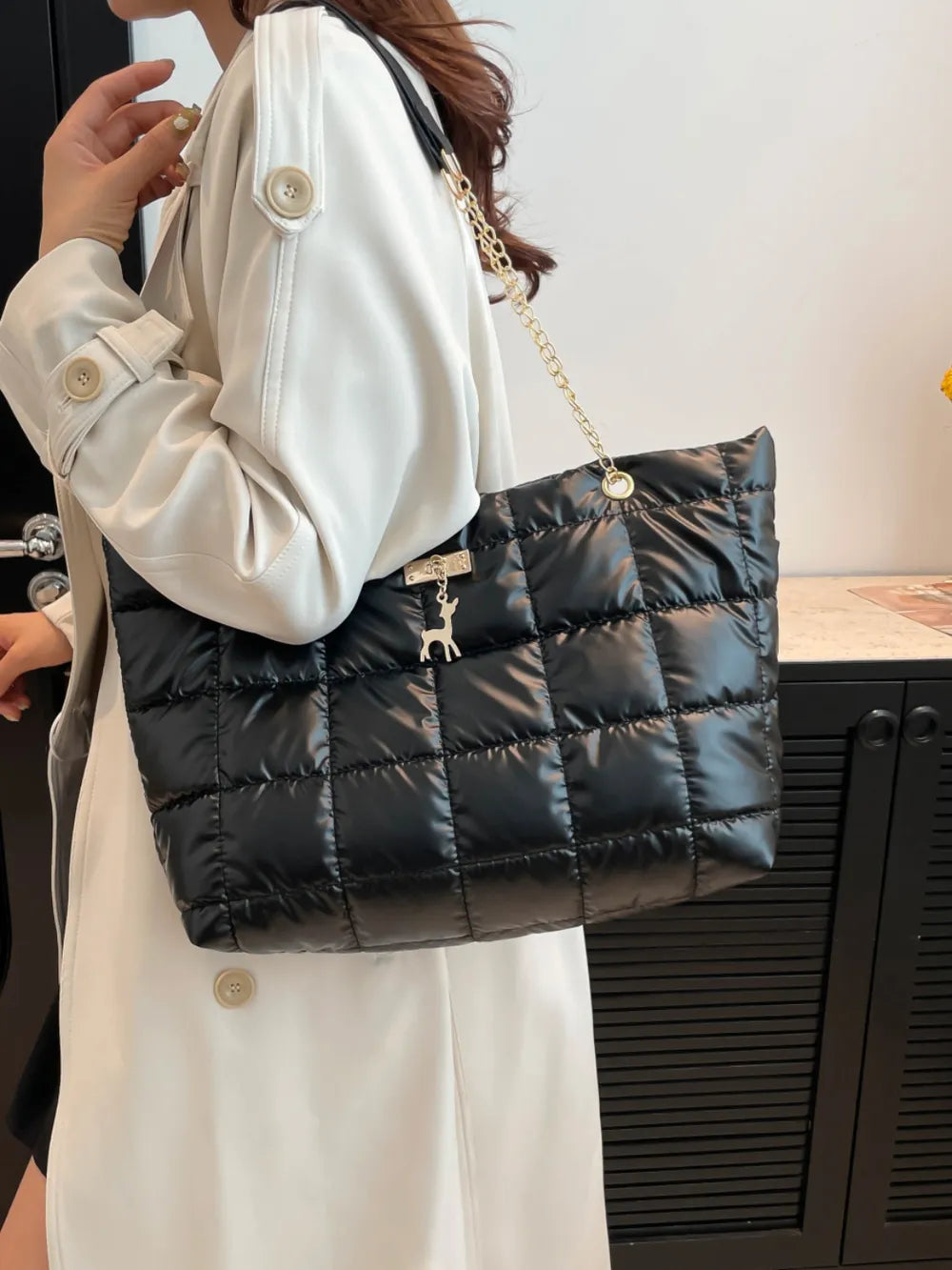 Bubble Texture Tote Bag - Premium Tote Bag from Trendsi - Just $39.99! Shop now at Handbags Specialist Headquarter