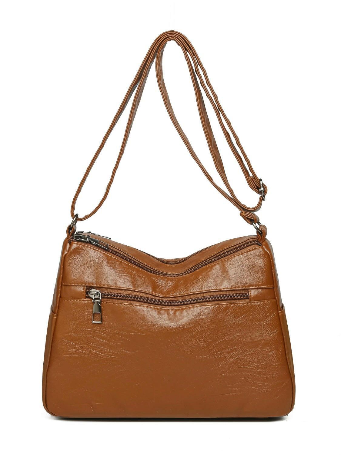 PU Leather Adjustable Strap Shoulder Bag.