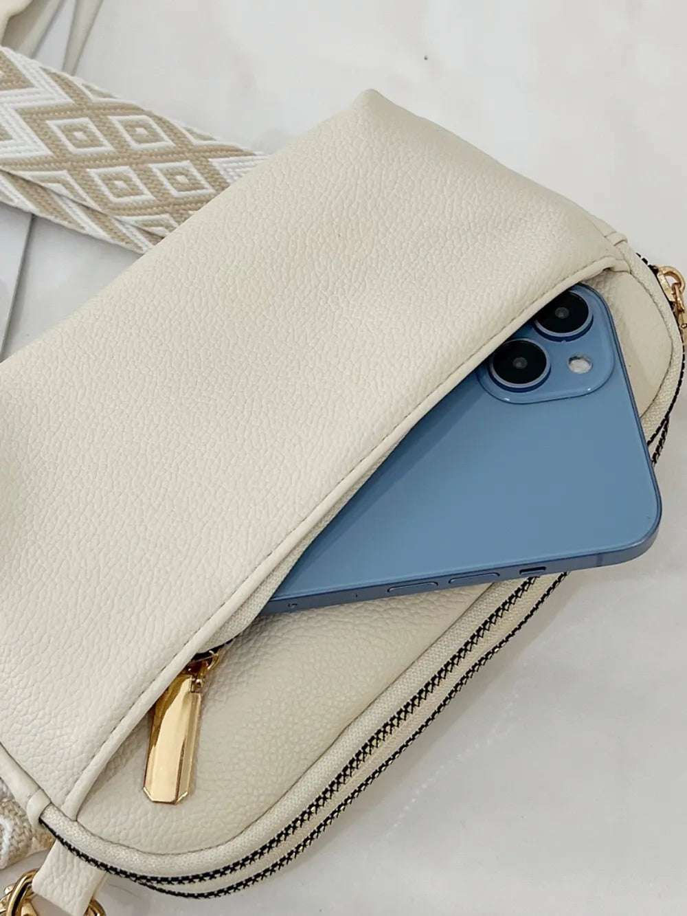 PU Leather Single Strap Crossbody Bag - Premium Crossbody Bag from Trendsi - Just $21.99! Shop now at Handbags Specialist Headquarter