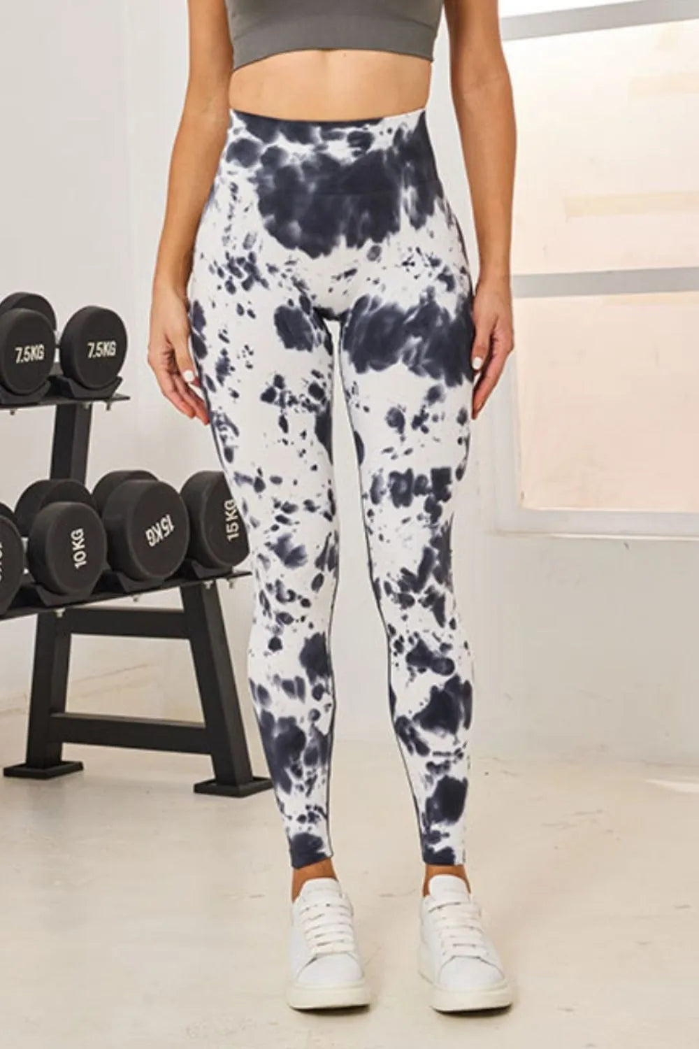 Tie-Dye High Waist Active Leggings - Premium Leggings from Trendsi - Just $47.70! Shop now at Handbags Specialist Headquarter
