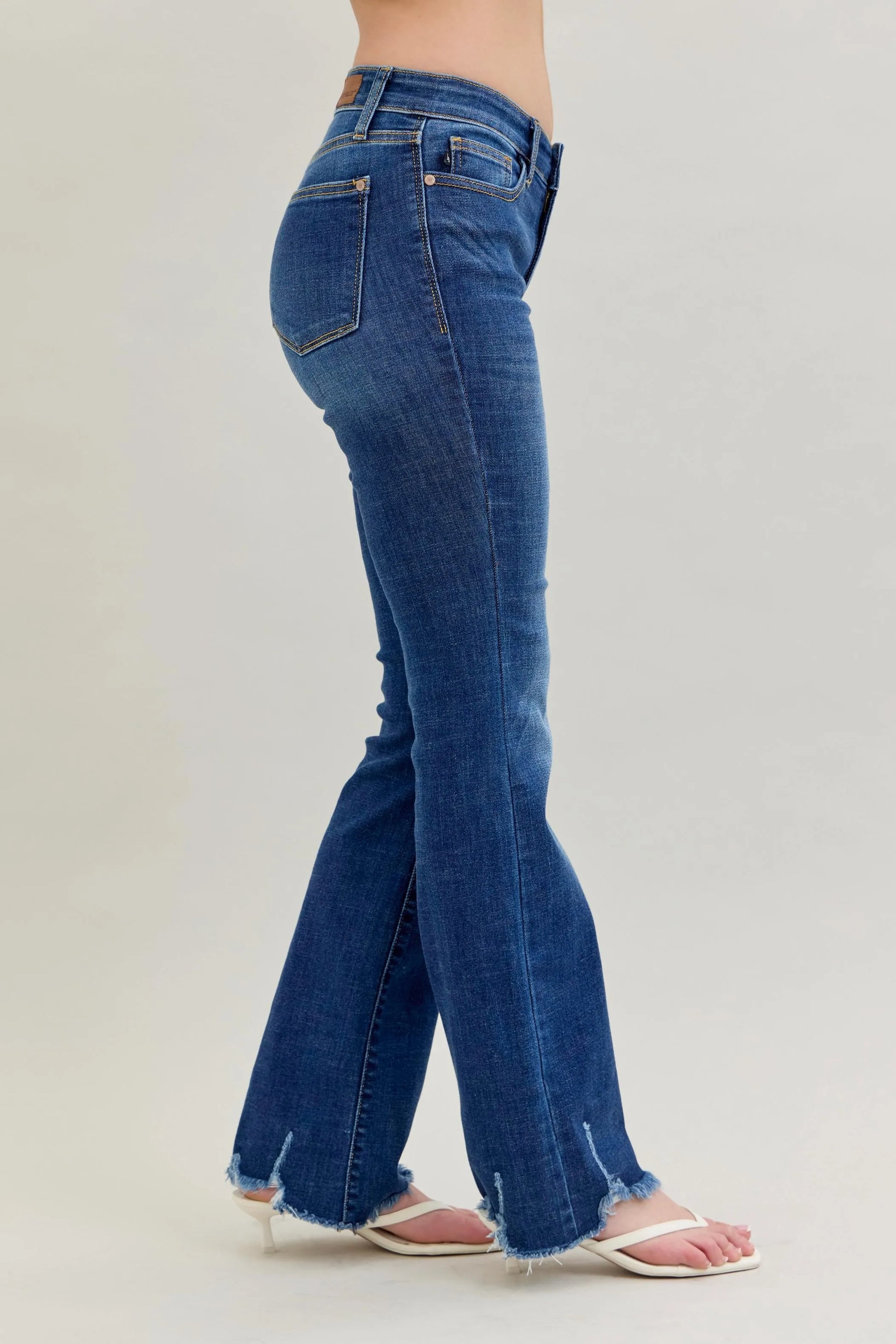 Judy Blue Full Size Mid-rise Non-distressed Hem Bootcut Jeans Plus Size - Premium Women / Jeans & Denim from Trendsi - Just $63.99! Shop now at Handbags Specialist Headquarter