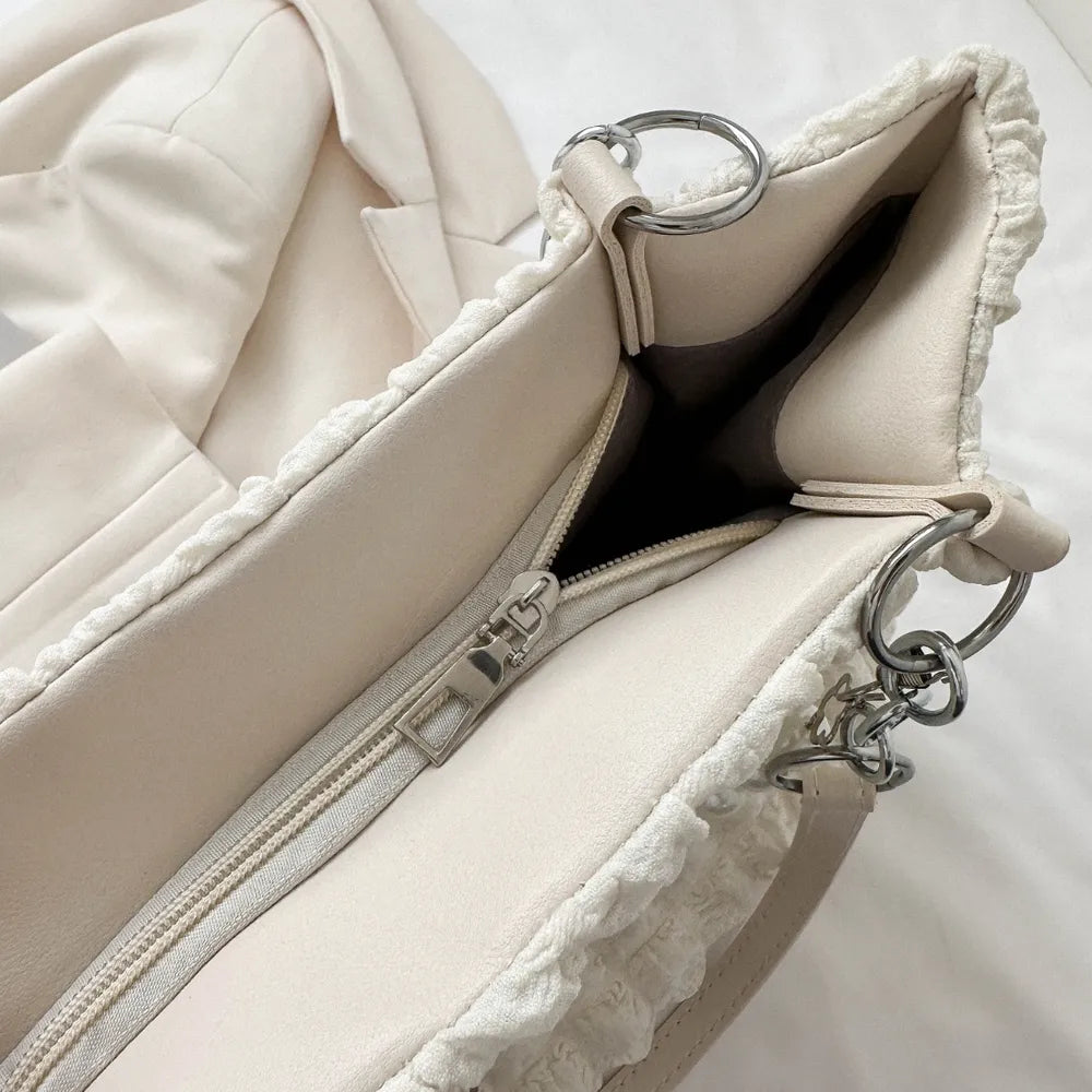 Cloud Puffy Polyester Tote Bag - Premium Tote Bag from Trendsi - Just $39.99! Shop now at Handbags Specialist Headquarter