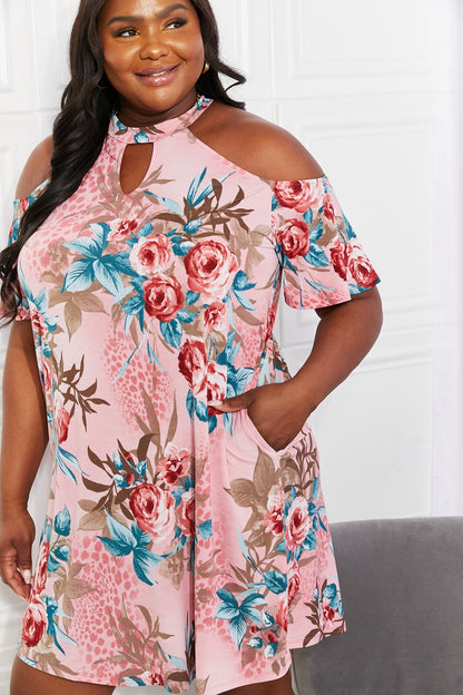 Sew In Love Full Size Fresh-Cut Flowers Cold-Shoulder Dress - Premium Dresses from Trendsi - Just $34.99! Shop now at Handbags Specialist Headquarter