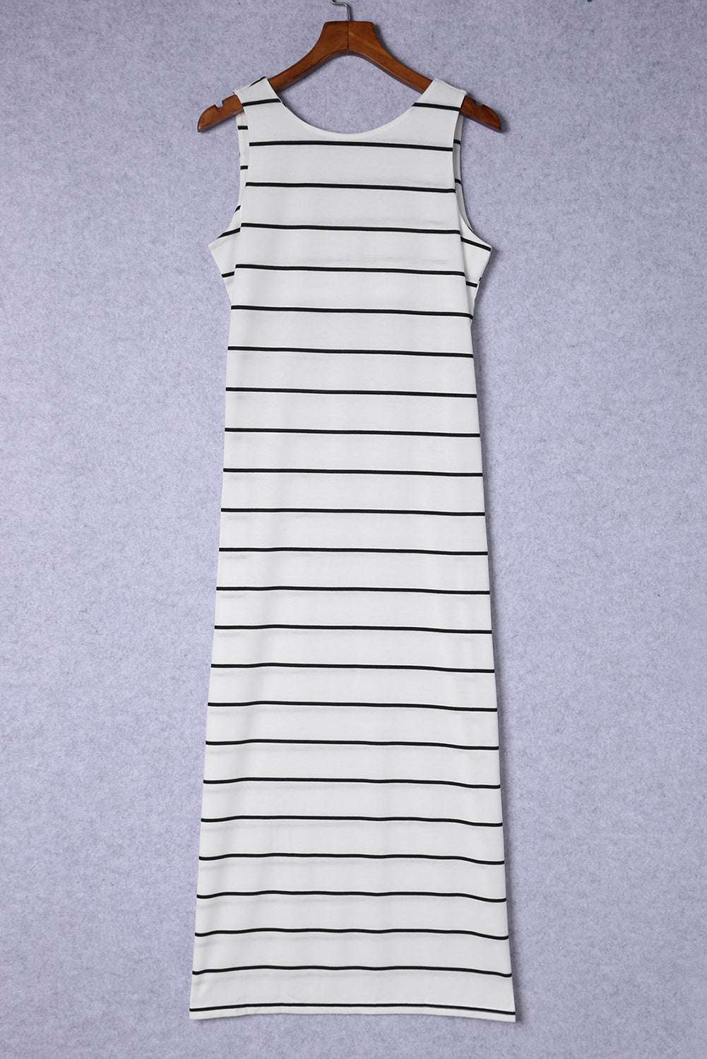 Striped Slit Sleeveless Maxi Dress - Premium Maxi Dress from Trendsi - Just $35.99! Shop now at Handbags Specialist Headquarter