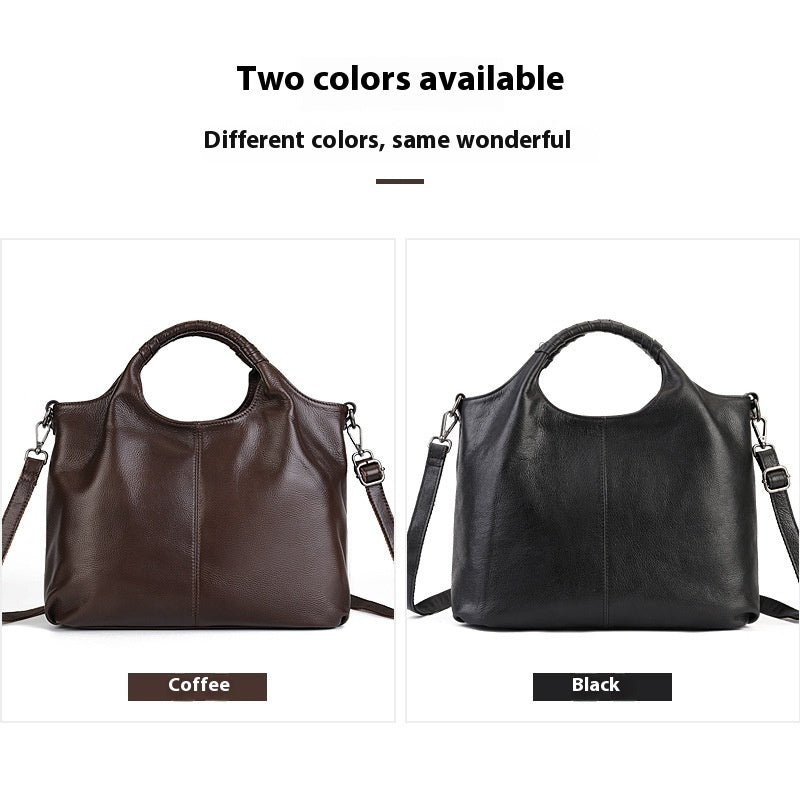 Retro Luxe: Genuine Leather Women's Tote