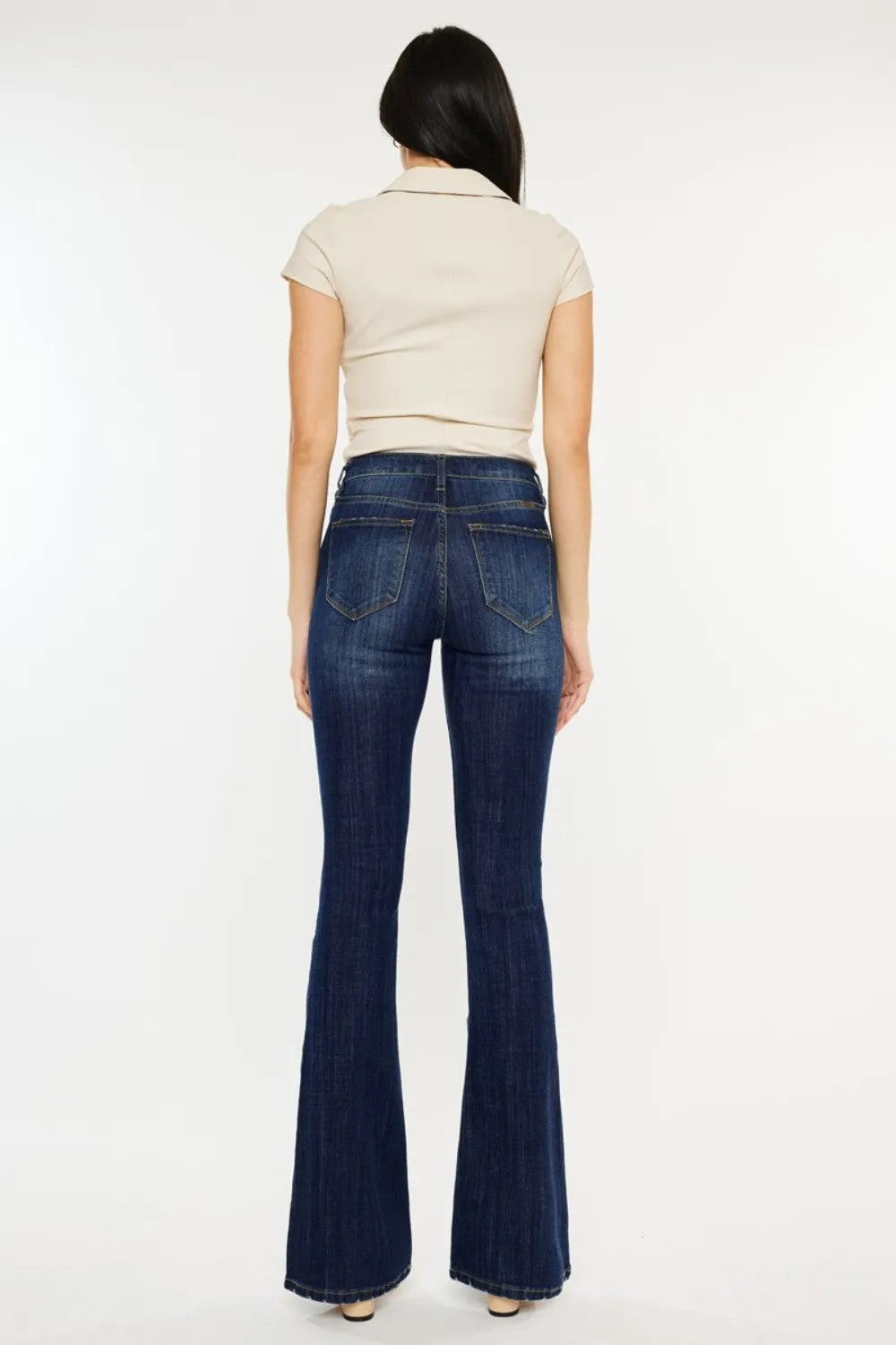 Kancan Full Size Mid Rise Slim Flare Jeans - Premium Sleepwear from Trendsi - Just $67.99! Shop now at Handbags Specialist Headquarter