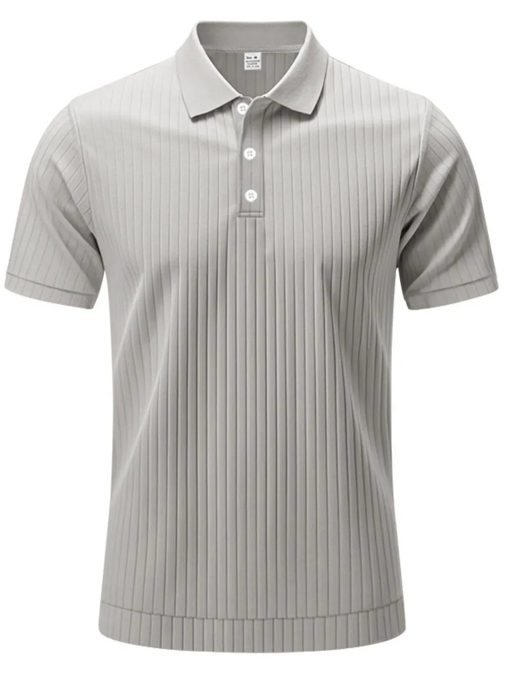 Men's Full Size Ribbed Short Sleeve Polo Plus Size - Premium Men's Polo shirt from Trendsi - Just $30.99! Shop now at Handbags Specialist Headquarter