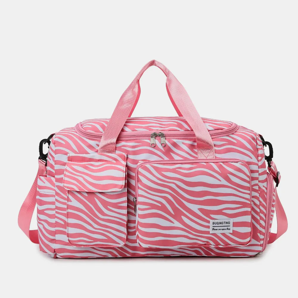 Oxford Cloth Animal Print Travel Bag - Premium travel-bag from Trendsi - Just $44.99! Shop now at Handbags Specialist Headquarter