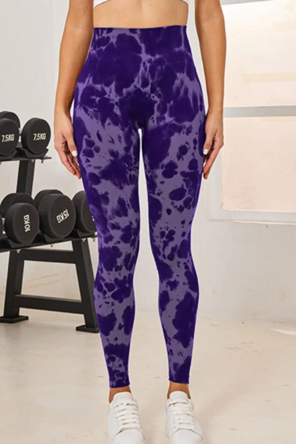Tie-Dye High Waist Active Leggings - Premium Leggings from Trendsi - Just $47.70! Shop now at Handbags Specialist Headquarter