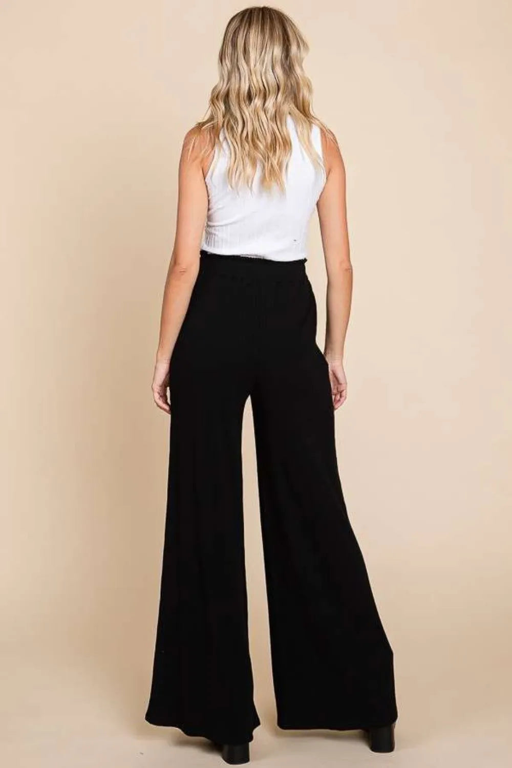 Culture Code Full Size High Waist Wide Leg Pants - Premium Women Pants from Trendsi - Just $33.99! Shop now at Handbags Specialist Headquarter