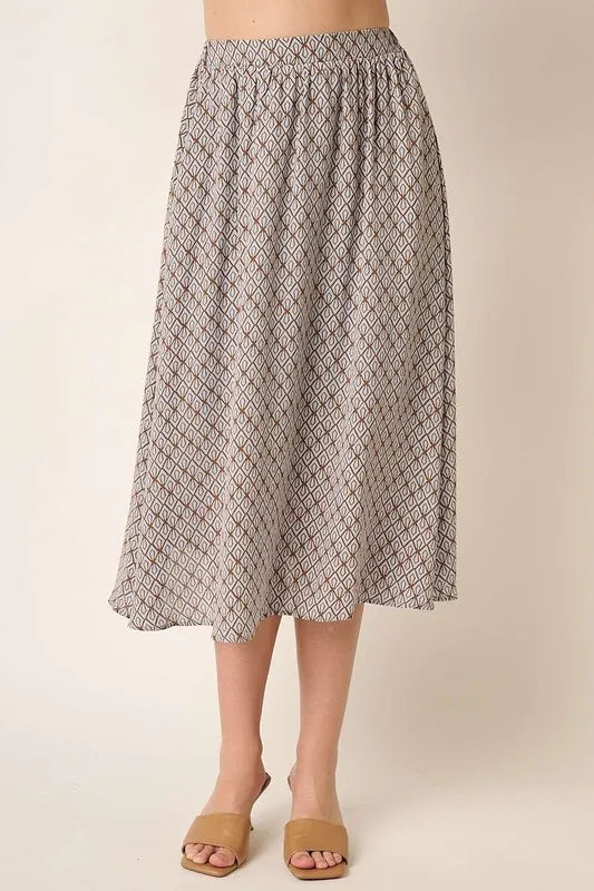Mittoshop Printed Midi Skirt - Premium Skirts from Trendsi - Just $48.99! Shop now at Handbags Specialist Headquarter