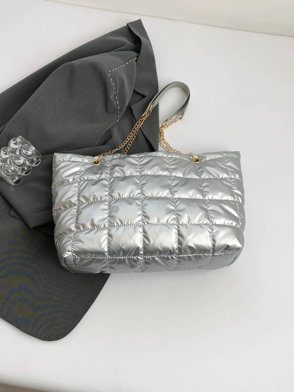 Bubble Texture Tote Bag - Premium Tote Bag from Trendsi - Just $39.99! Shop now at Handbags Specialist Headquarter