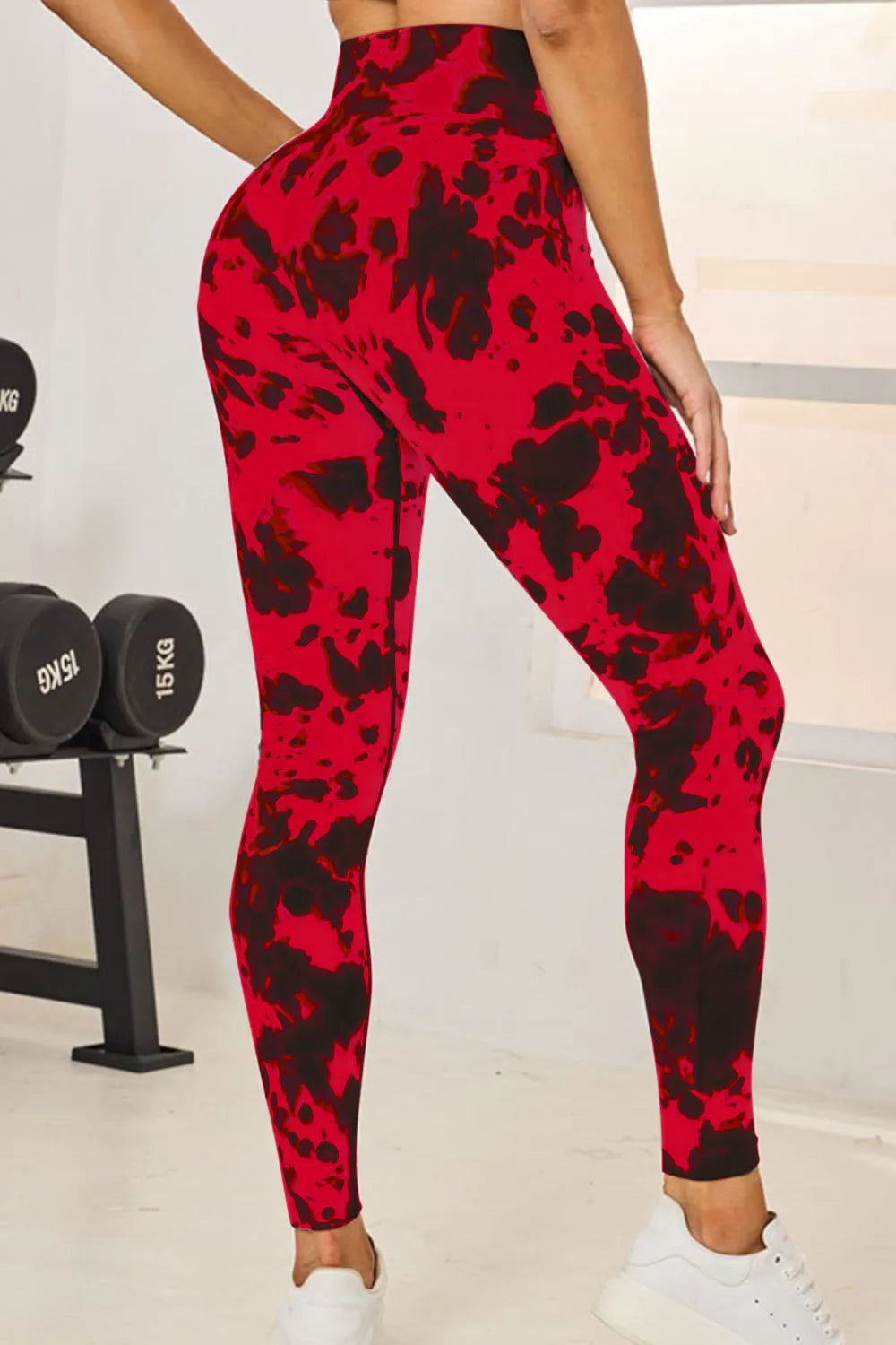 Tie-Dye High Waist Active Leggings - Premium Leggings from Trendsi - Just $47.70! Shop now at Handbags Specialist Headquarter