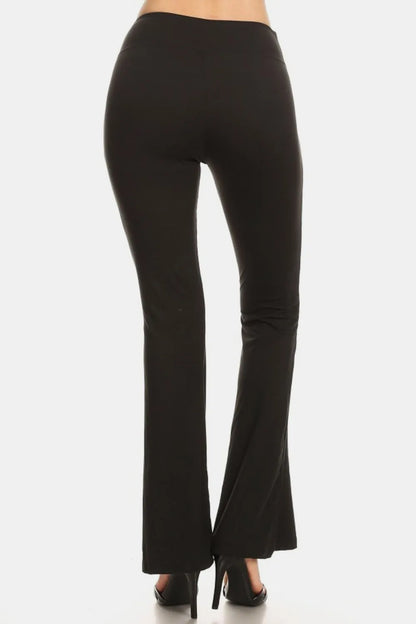 Leggings Depot High Waist Flare Leggings - Premium Leggings from Trendsi - Just $35.16! Shop now at Handbags Specialist Headquarter