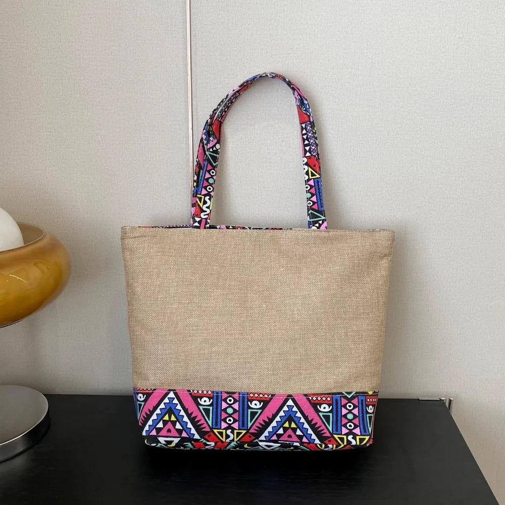 Geometric Medium Tote Bag - Premium Tote Bag from Trendsi - Just $39.99! Shop now at Handbags Specialist Headquarter
