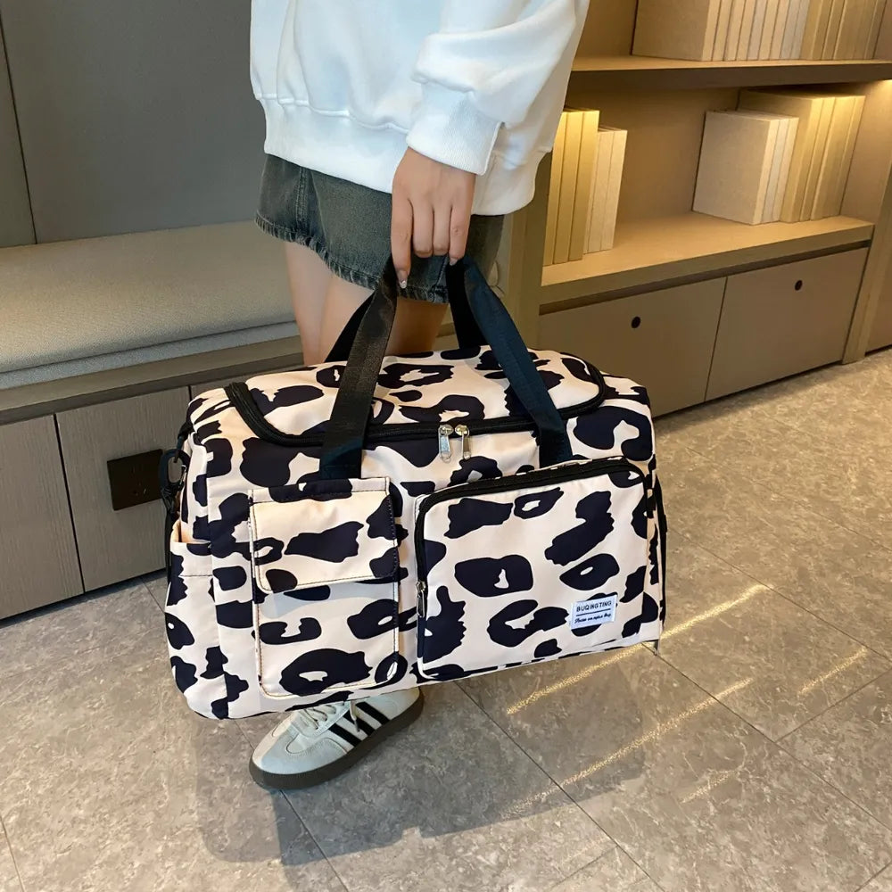 Oxford Cloth Animal Print Travel Bag - Premium travel-bag from Trendsi - Just $44.99! Shop now at Handbags Specialist Headquarter