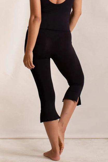 Side Slit Capris Leggings - Premium Leggings from Trendsi - Just $29.40! Shop now at Handbags Specialist Headquarter