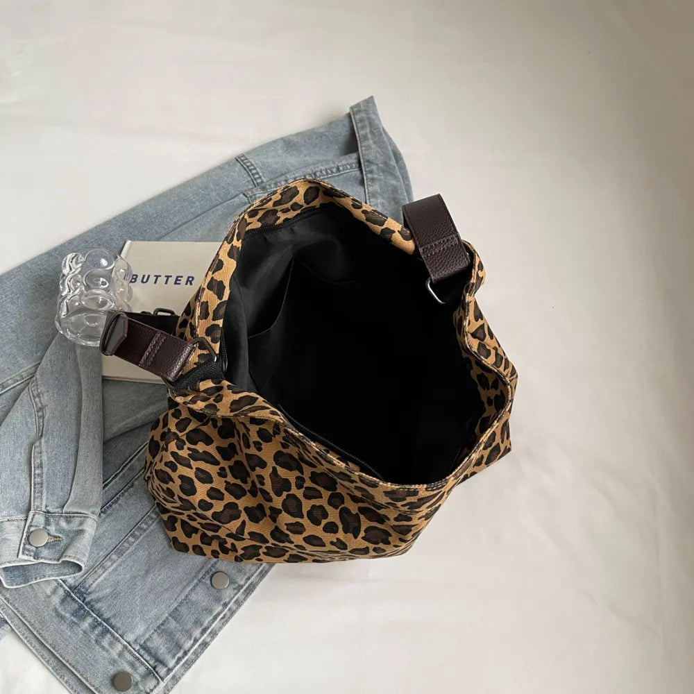 Leopard Adjustable Strap Tote Bag - Premium Tote Bag from Trendsi - Just $36.99! Shop now at Handbags Specialist Headquarter