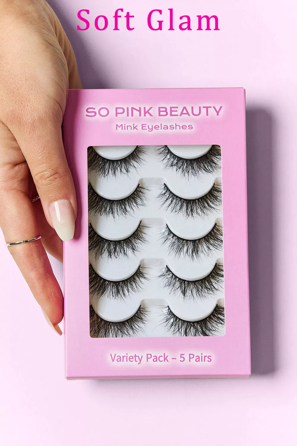 SO PINK BEAUTY Mink Eyelashes 5 Pairs - Premium Sleepwear from Trendsi - Just $24.99! Shop now at Handbags Specialist Headquarter