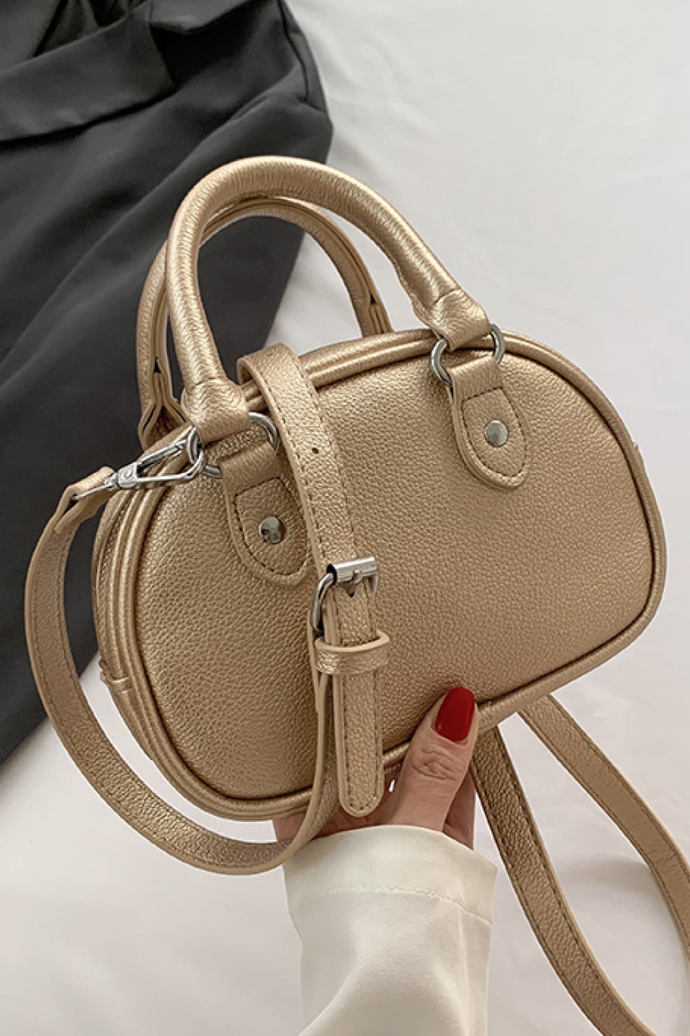 PU Leather Handbag - Premium Handbags from Trendsi - Just $21.99! Shop now at Handbags Specialist Headquarter