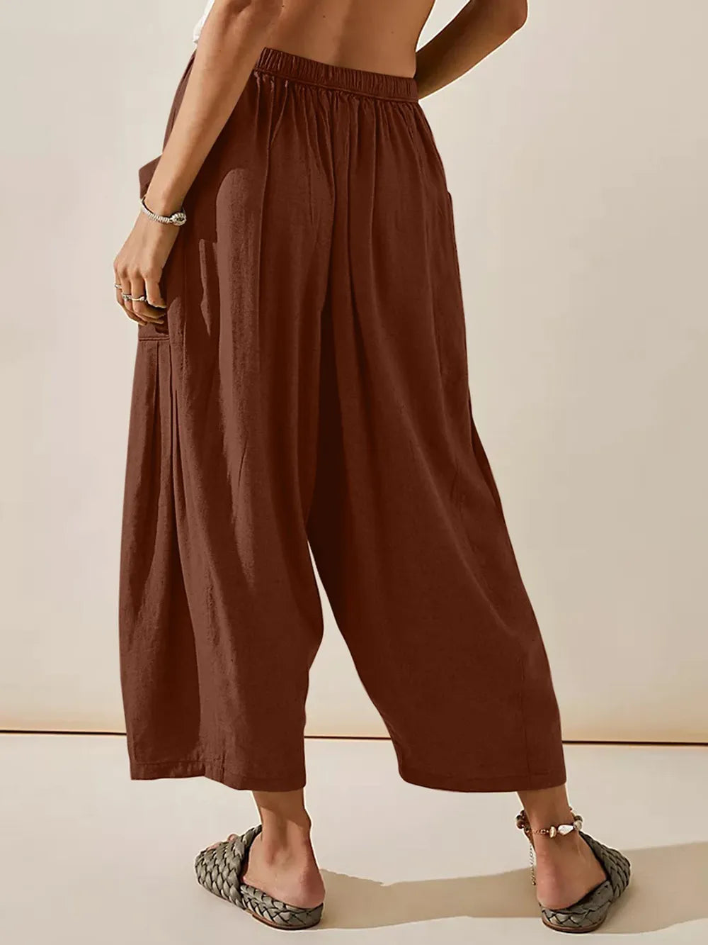 Full Size Wide Leg Pants with Pockets - Premium Women Pants from Trendsi - Just $42.99! Shop now at Handbags Specialist Headquarter