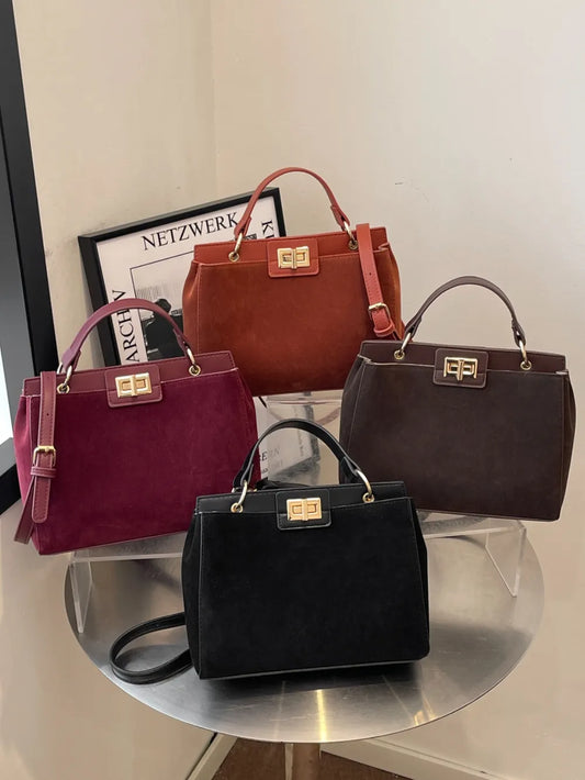 Solid Color Handbag with Removable Strap - Premium handbags from Trendsi - Just $33.99! Shop now at Handbags Specialist Headquarter