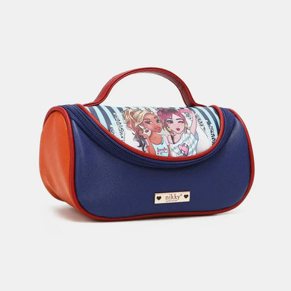 Nicole Lee USA Nikky Contrast Makeup Bag - Premium Tote Bag from Trendsi - Just $39.99! Shop now at Handbags Specialist Headquarter