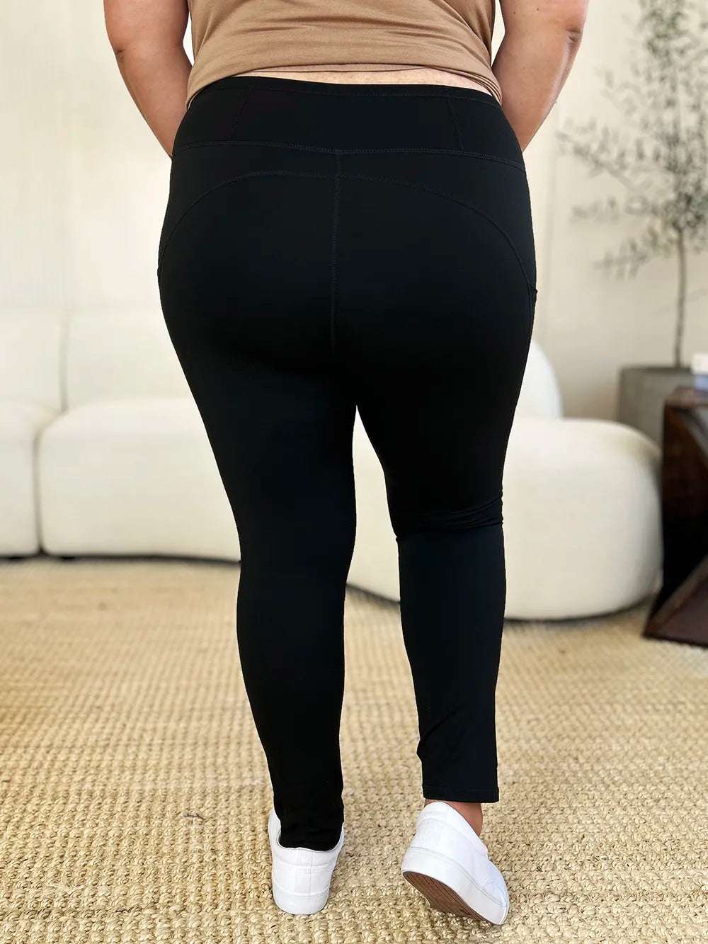 Wide Waistband Sports Leggings - Premium Leggings from Trendsi - Just $24! Shop now at Handbags Specialist Headquarter