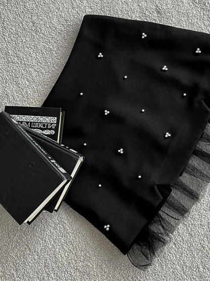 Tulle Hem Mini Skirt - Premium Skirts from Trendsi - Just $36.99! Shop now at Handbags Specialist Headquarter