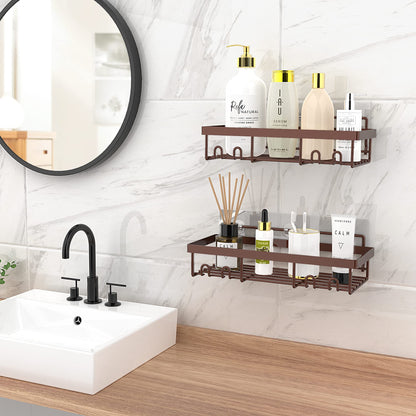 Moforoco Adhesive Shower Caddy Shelf Organizer