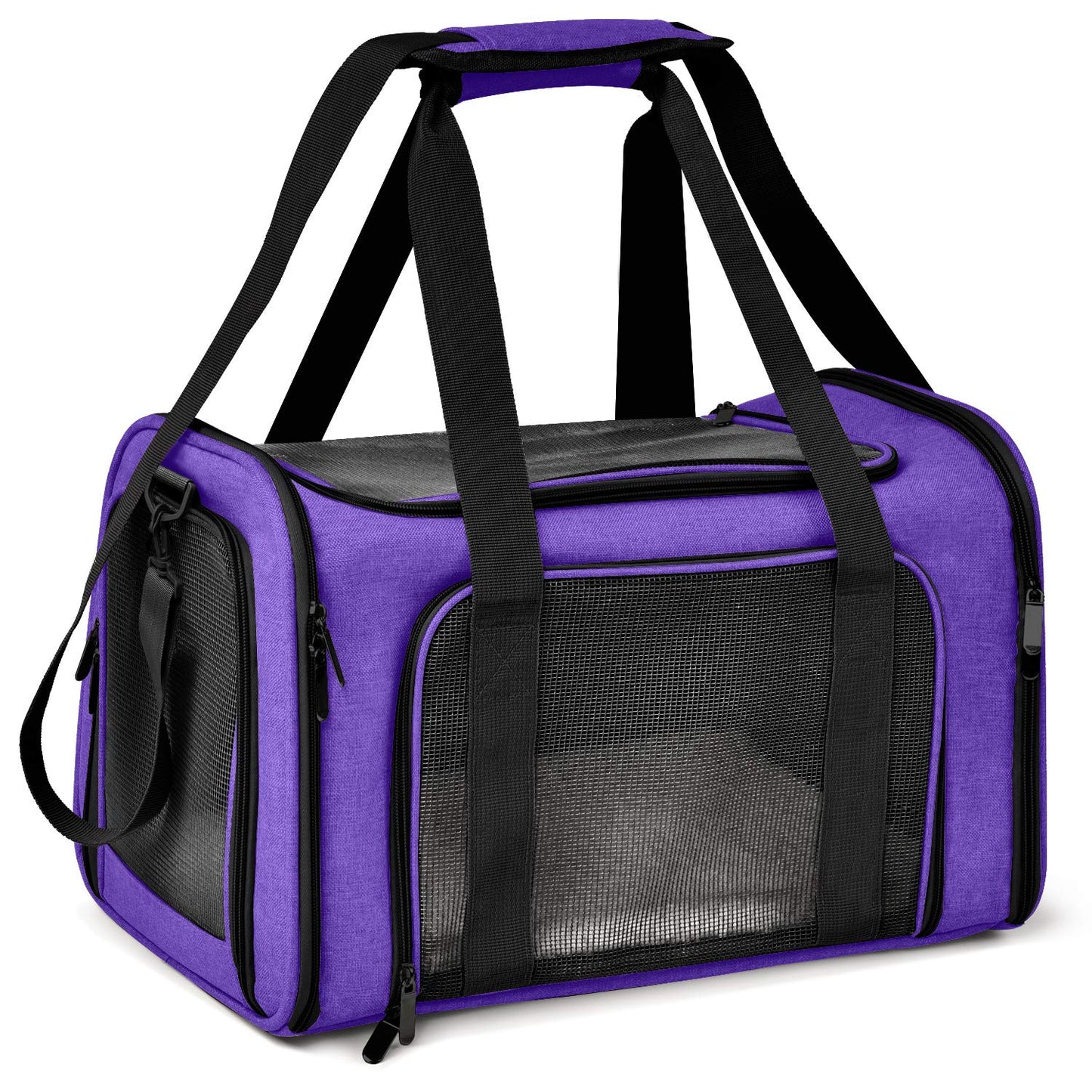 PawsVoyage: Grey TSA-Approved Pet Carrier (15lbs Max)
