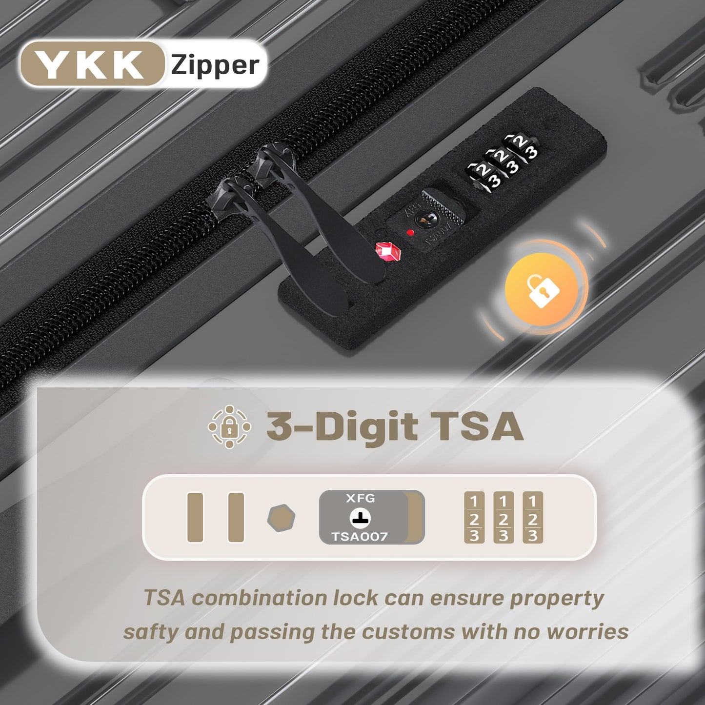 JetGlide 3pc Spinner: Expandable Hardshell Luggage