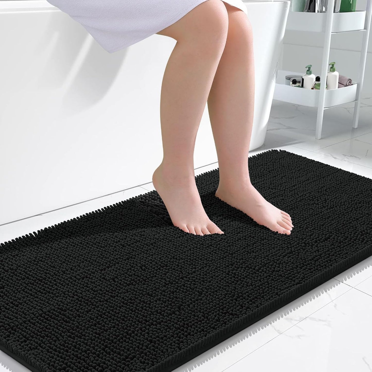 OLANLY Luxe Chenille Bath Mat - Quick Dry & Soft