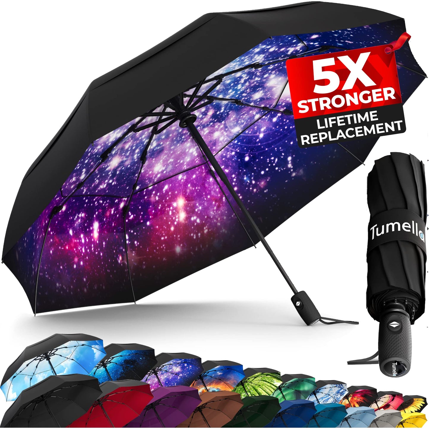 TUMELLA Elite Windproof Travel Umbrella
