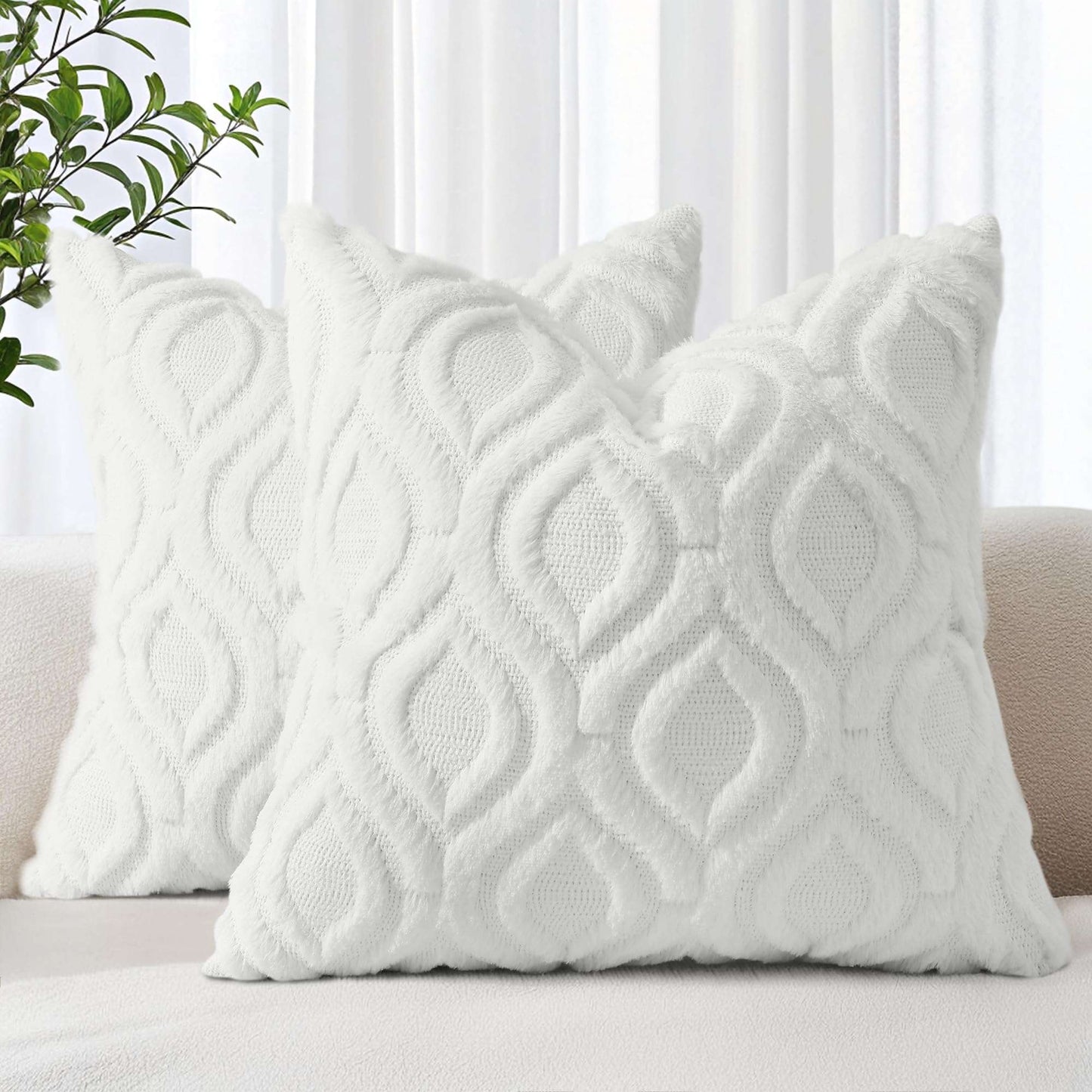 Farmhouse Faux Wool Pillow Covers