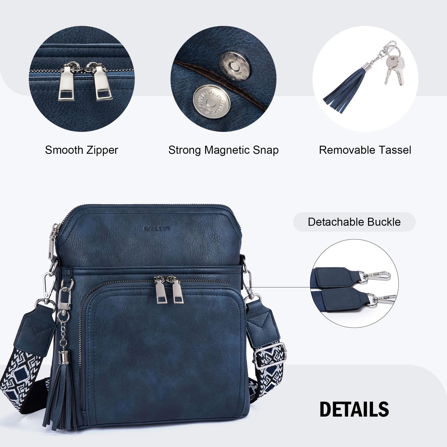 Tassel Charm Crossbody Bag for Women