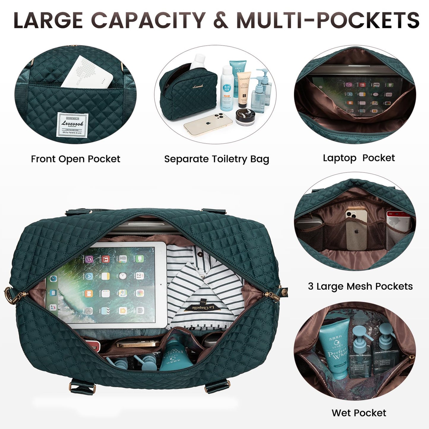 LOVEVOOK All-in-One Duffle: Travel & Gym Ready