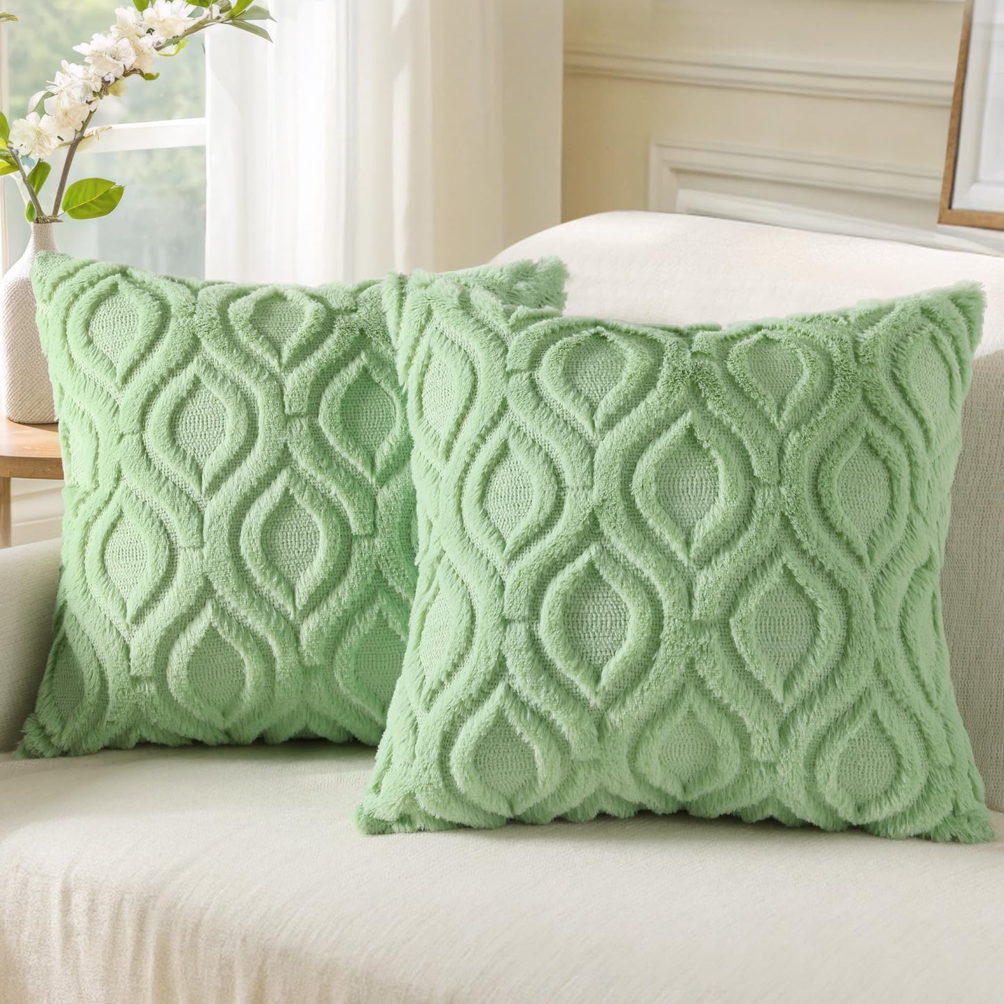 Farmhouse Faux Wool Pillow Covers