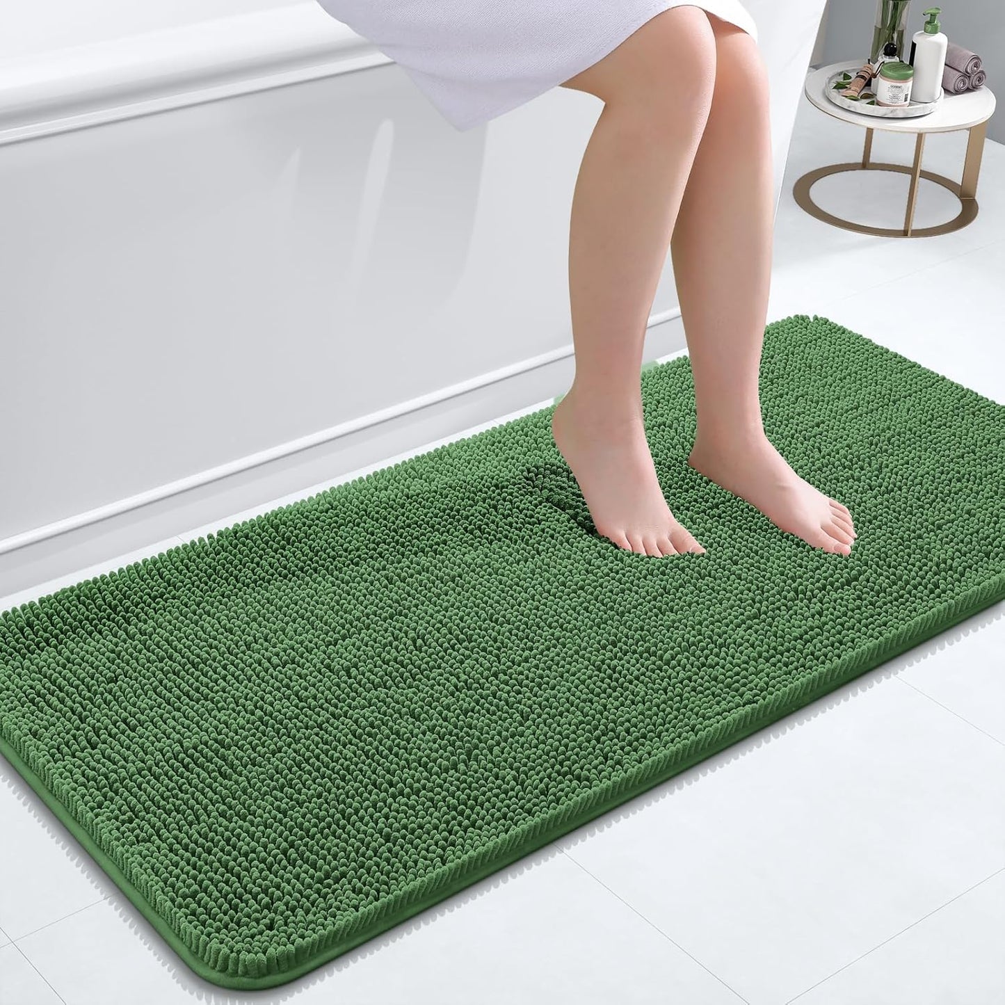 OLANLY Luxe Chenille Bath Mat - Quick Dry & Soft