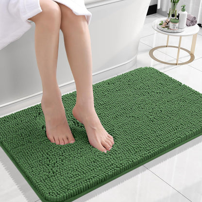 OLANLY Luxe Chenille Bath Mat - Quick Dry & Soft