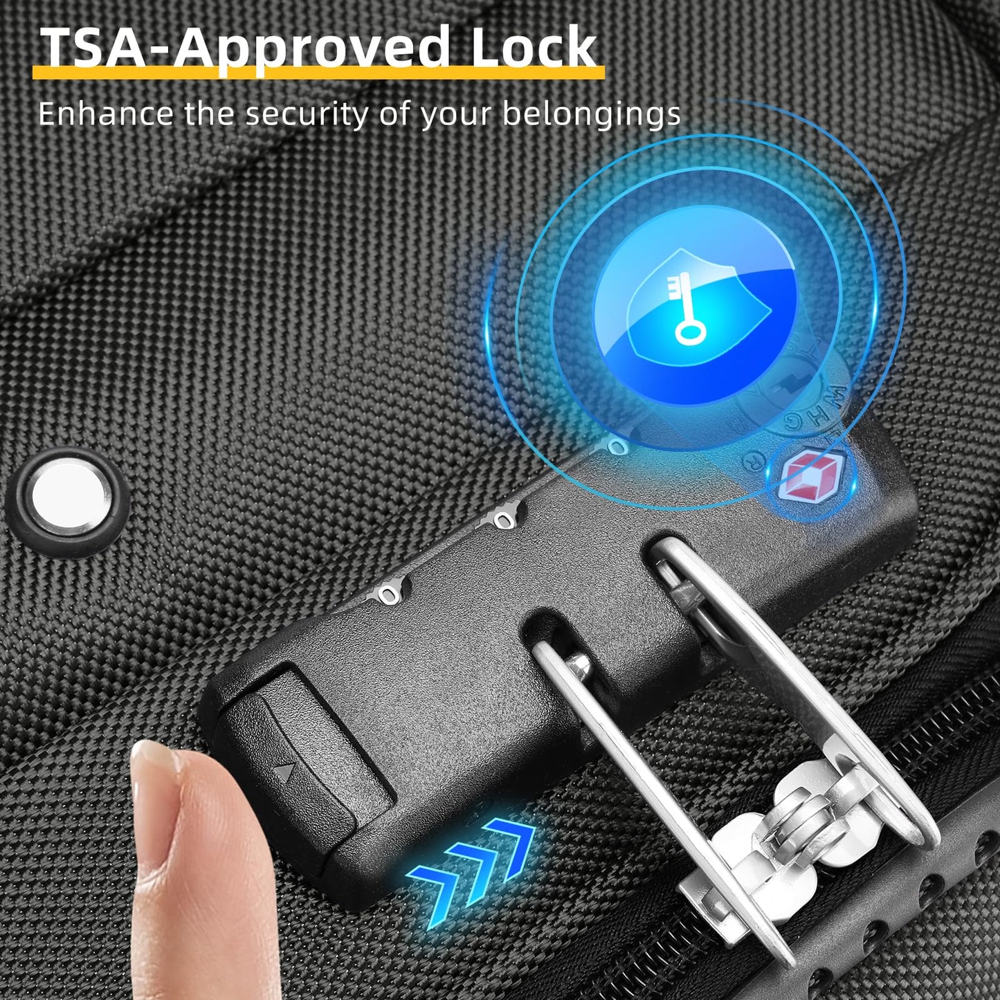 LARVENDER Expandable 5-Piece Spinner Luggage Set