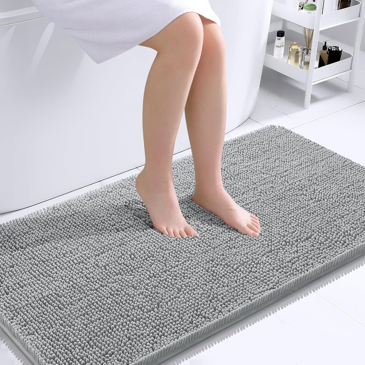 OLANLY Luxe Chenille Bath Mat - Quick Dry & Soft