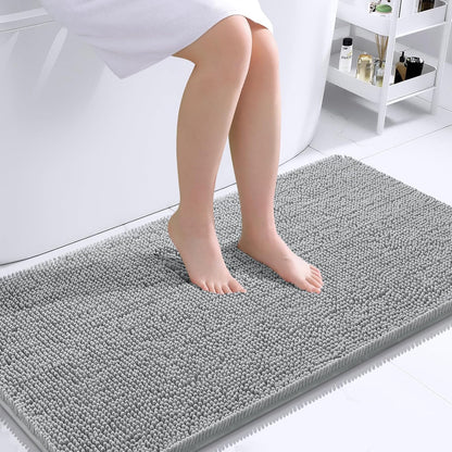 OLANLY Luxe Chenille Bath Mat - Quick Dry & Soft