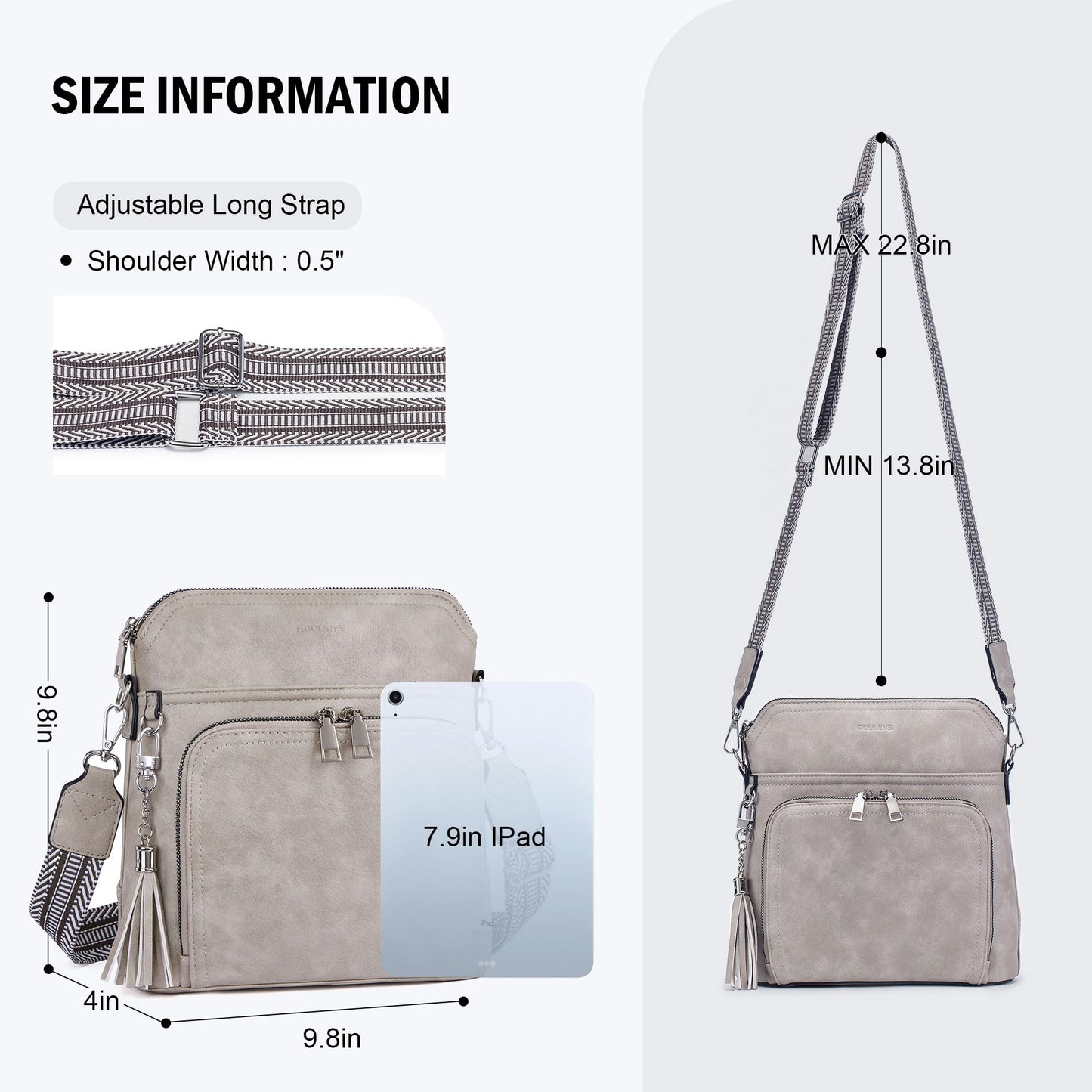 Tassel Charm Crossbody Bag for Women