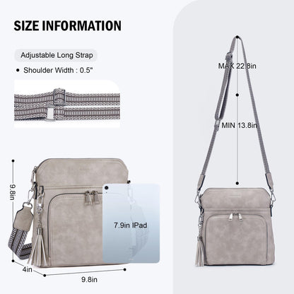 Tassel Charm Crossbody Bag for Women