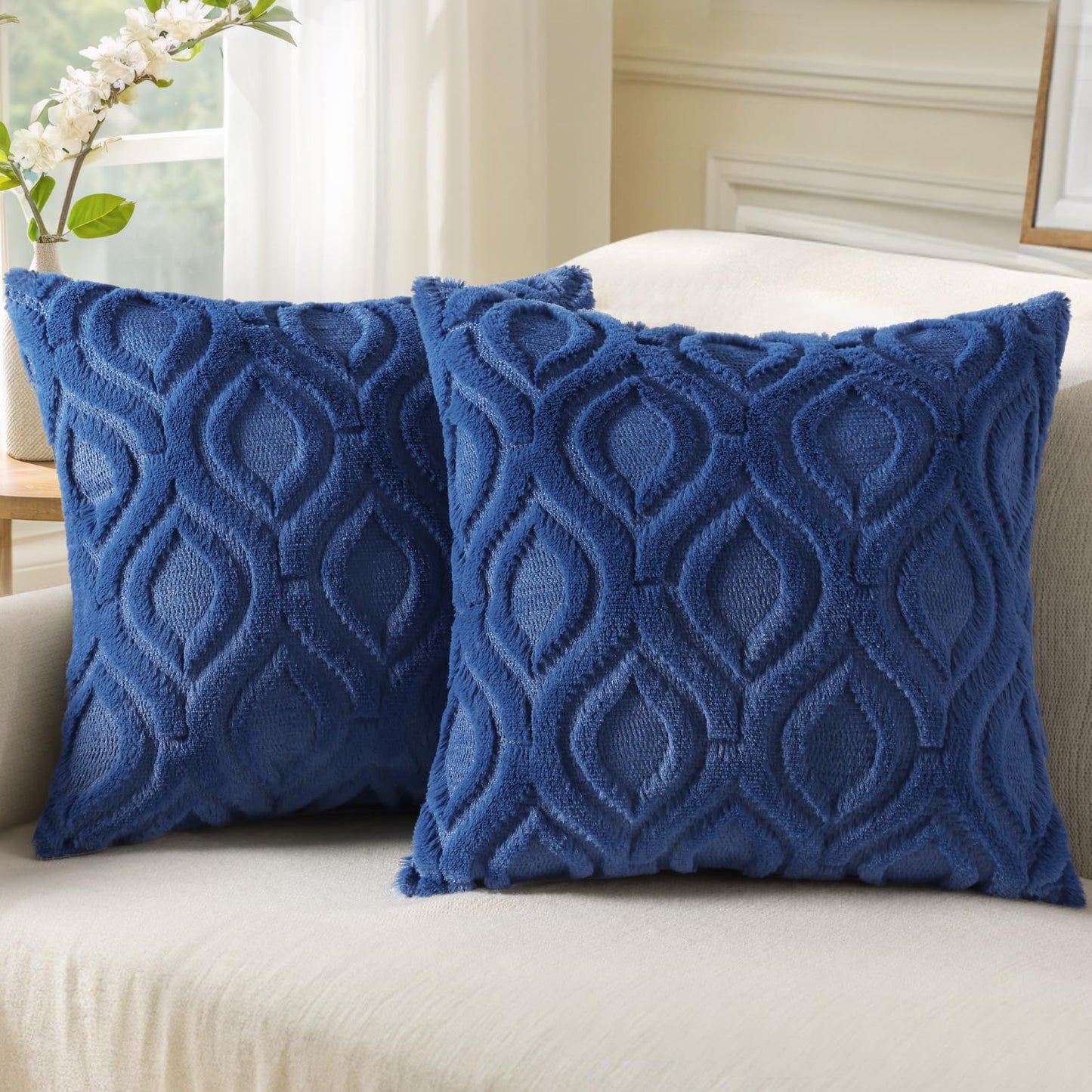 Farmhouse Faux Wool Pillow Covers