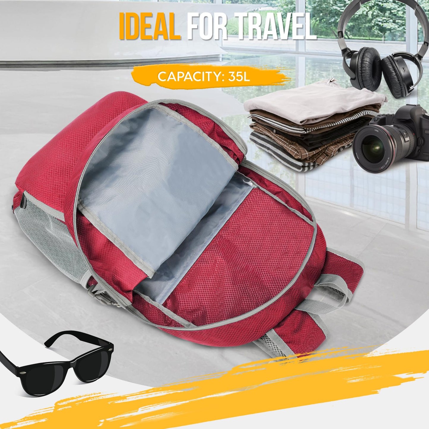 ZOMAKE 35L Compact Waterproof Hiking Backpack