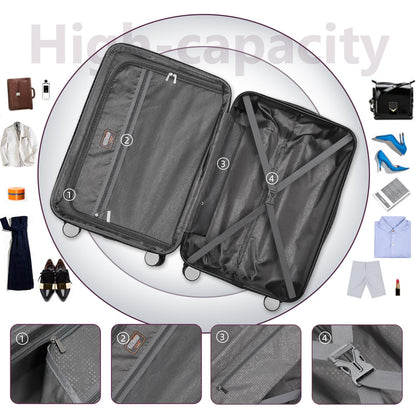 LAVENDER 6pc Hardside Spinner Luggage